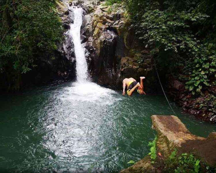 Try a Few Thrilling Jumps in Bali Aling-aling Waterfall